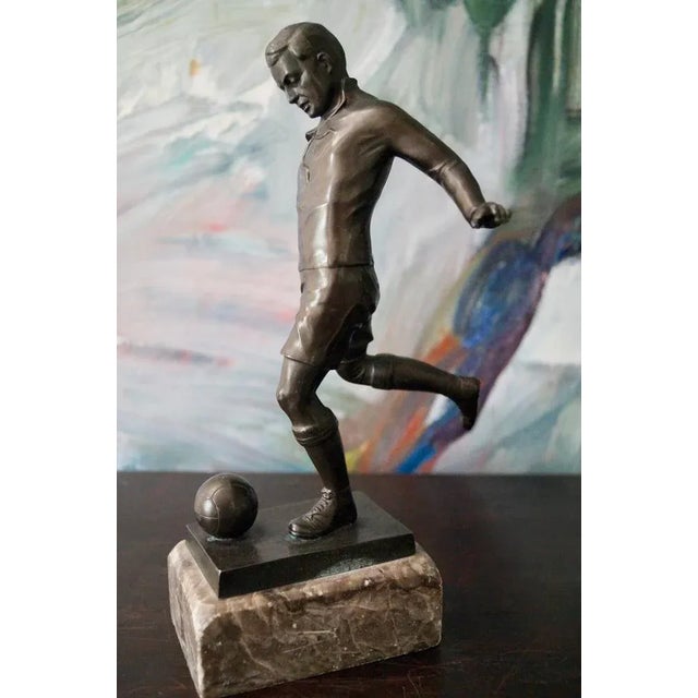 Metal Art Deco Bronze Statues, Germany, 1930s, Set of 2 For Sale - Image 7 of 13