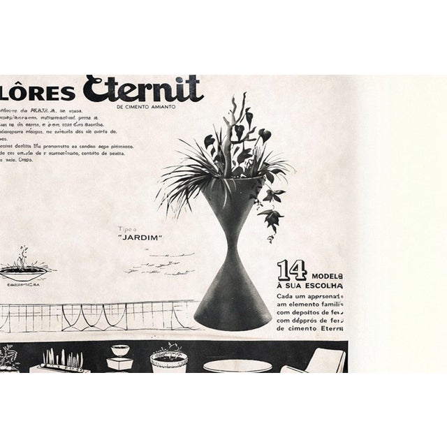 Hour-Glass shaped Planter in Fiber Cement with Iron Base, Willy Guhl, 1960s - Lot 857 For Sale - Image 11 of 11