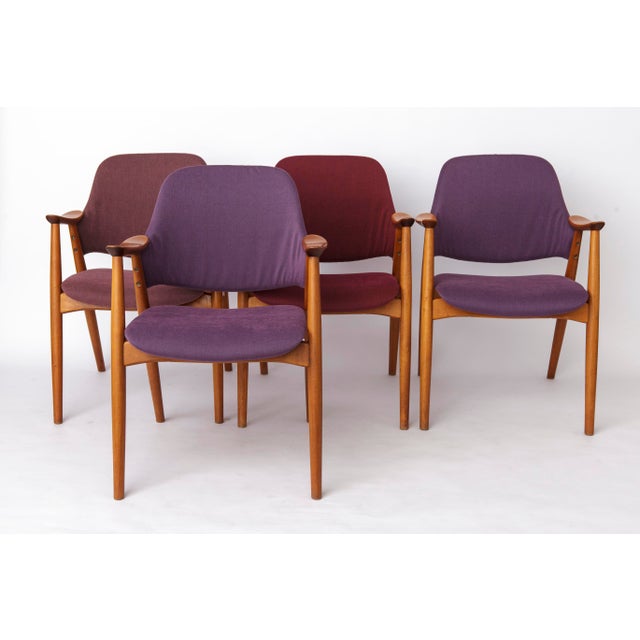 Vintage Lounge Chairs in Beech, Germany 1960s, Set of 4 For Sale - Image 12 of 12