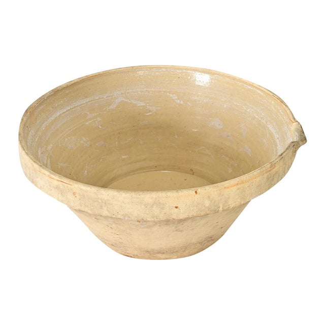 Cream French 19th Century Glazed Cream Bowl For Sale - Image 8 of 8