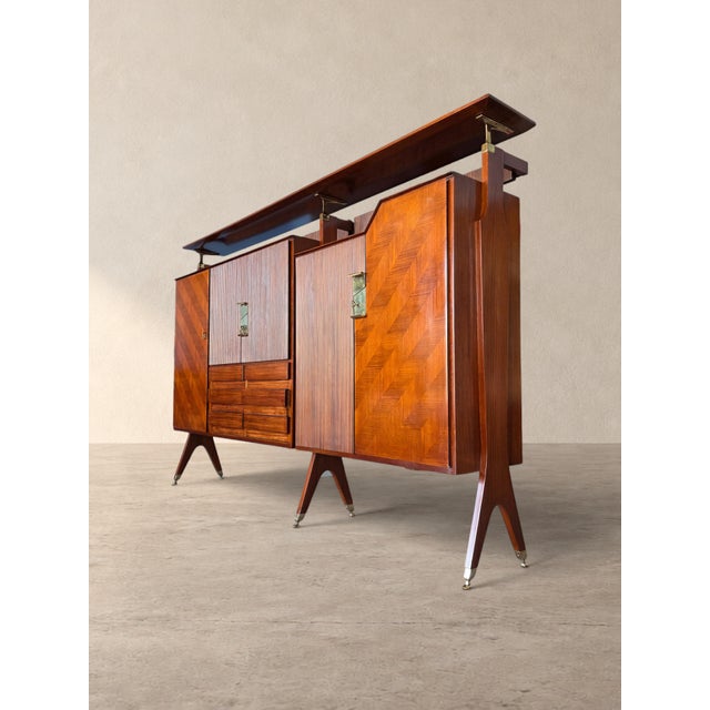 Brown Mid-Century Italian Sideboard from La Permanente Mobili Cantù, 1950s For Sale - Image 8 of 18