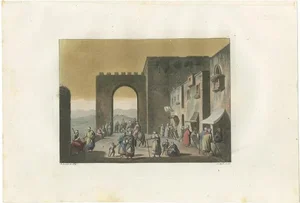 Ferrario, The Main Street of Bethlehem, 1831, Print