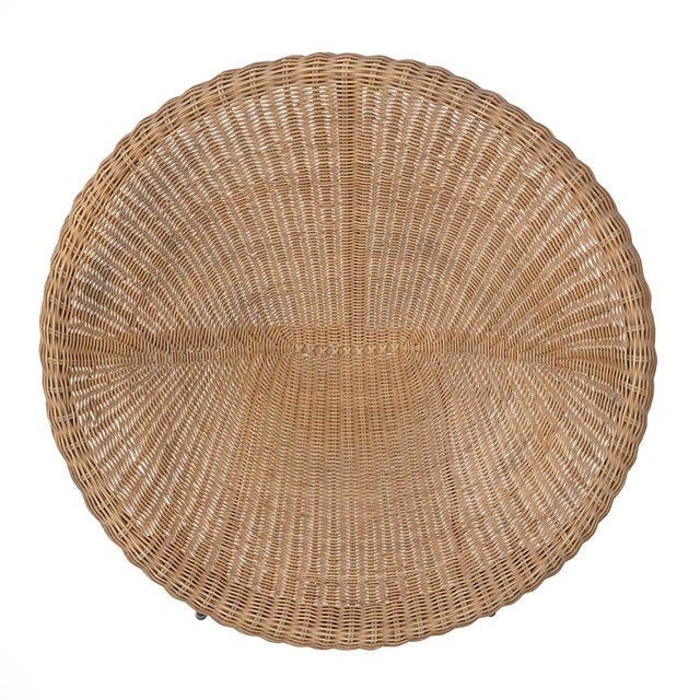 Wood Woven Rattan Armchair, 1950s For Sale - Image 7 of 14