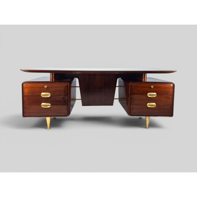 Mid-Century Italian Executive Table Desk by Vittorio Dassi, 1950s For Sale - Image 13 of 18