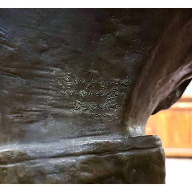 19th Century Belgian Bronze Bust “Judith” by Albert Hambresin For Sale - Image 9 of 13