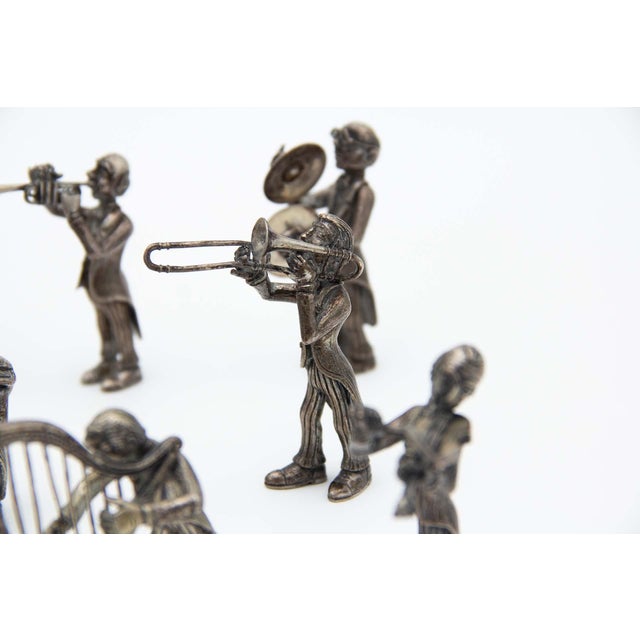 Musicians in Silver with Conductor, Set of 15 For Sale - Image 5 of 9