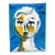Contemporary Artwork by CL Auker “Woman by the Seashore” Original Acrylic Painting on Paper For Sale