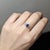 Modern Ceylon Sapphire Diamond Halo Ring: Solid 14k Gold, Pear Shape 6x4mm, Size 6.75 For Sale - Image 3 of 6