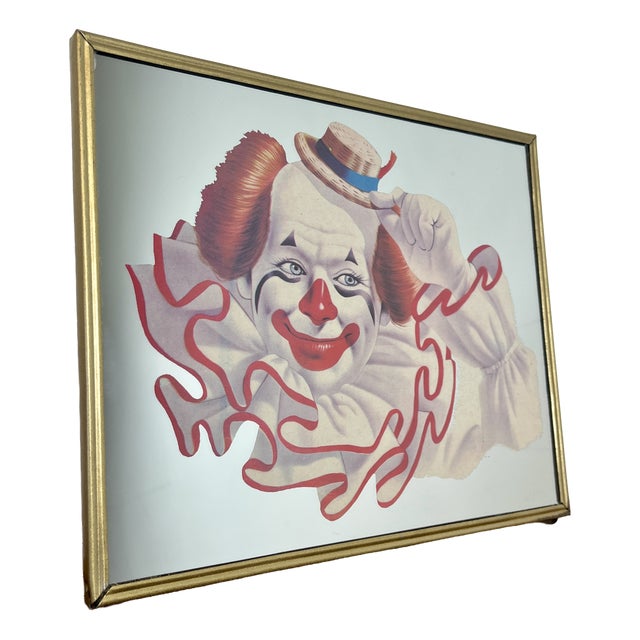 Vintage American Elmo the Clown Mirror by Arthur Sarnoff, 1970s For Sale