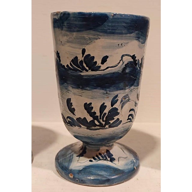 Ceramic Savona Ceramic Chalices, 1700s, Set of 4 For Sale - Image 7 of 9