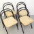 Black Straw Chairs, 1970s, Set of 4 For Sale - Image 8 of 9