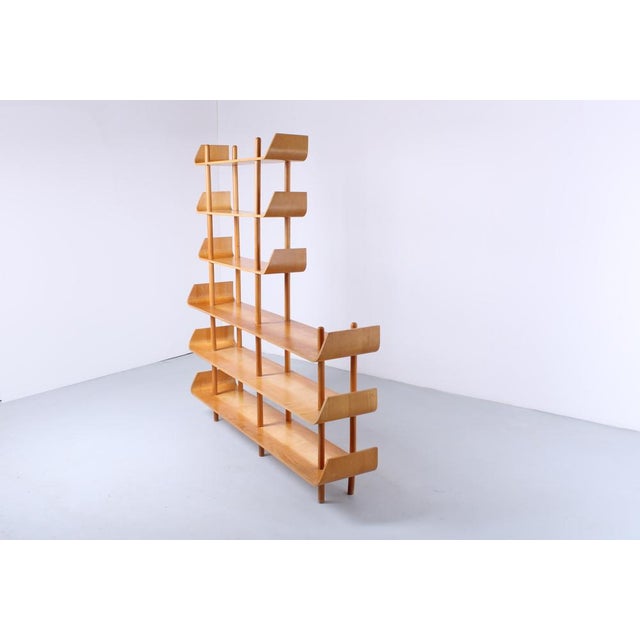 Large Birch Wall Unit by Willem Lutjens for Gouda Den Boer, 1950s For Sale - Image 18 of 18