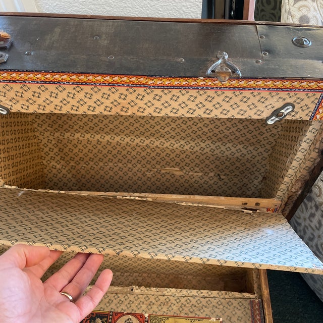 Antique 1800's Dome Top Steamer Trunk For Sale In San Francisco - Image 6 of 13