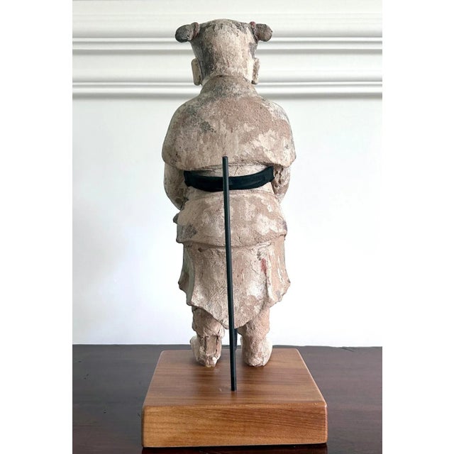 Pink 18th Century Korean Buddhist Boy Attendant Figure Dongja Joseon Dyasty For Sale - Image 8 of 12