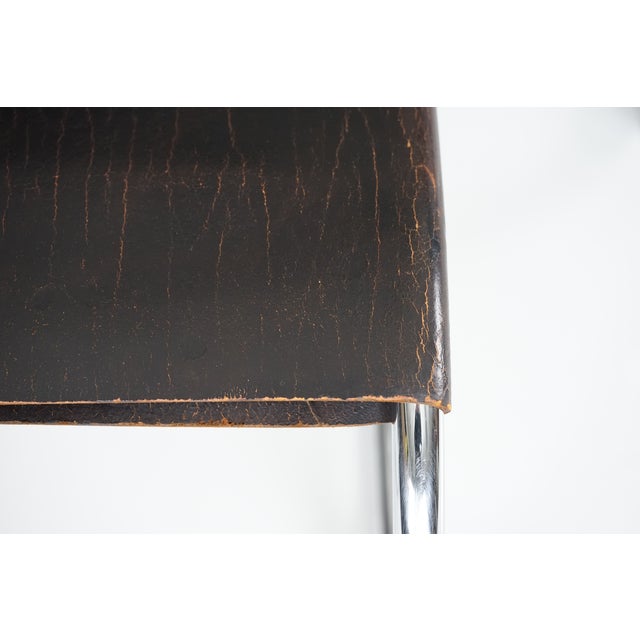 MR30 Tubular Steel Armchair with Black Leather by Ludwig Mies Van Der Rohe for Knoll, 1960s, Set of 2 For Sale - Image 14 of 18