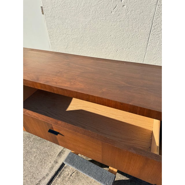 Attributed to Paul Evans Style Brutalist Dresser by Lane | Mid Century Modern Walnut 9 Drawer Lowboy | Vintage 1970s Pueblo Mosaic Credenza For Sale - Image 12 of 12