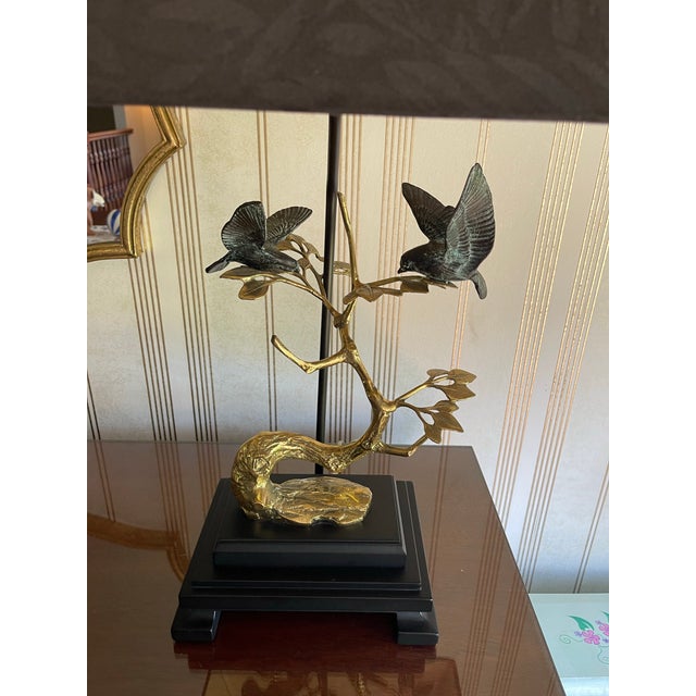 Vintage Frederick Cooper Birds on a Branch lamp. Unique and rare lamp made by Frederick Cooper of Chicago. Brass branch...