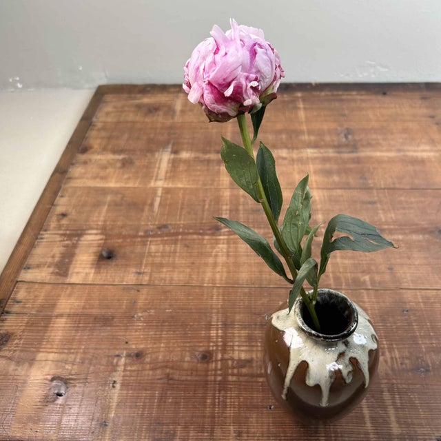 Decorative Glazed Ikebana Flower Vase, 1970s For Sale - Image 6 of 13