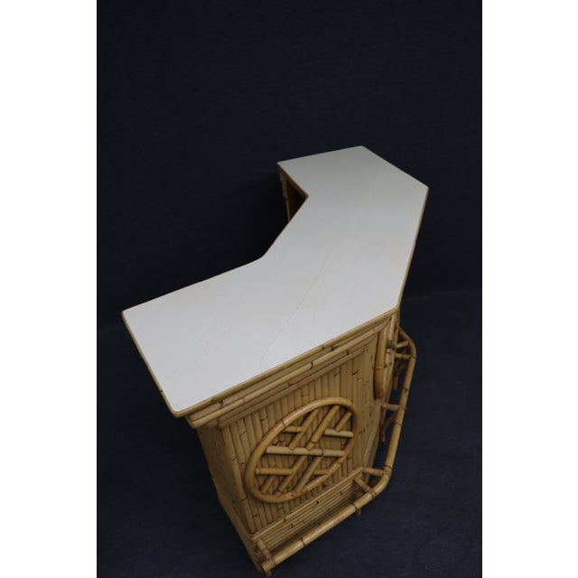 Mid-Century Modern Split Bamboo & Rattan Tiki Dry Bar For Sale - Image 13 of 18