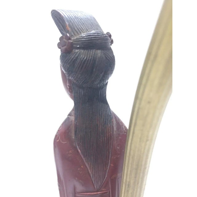 1920s Vanity Table Lamps With Quan Yin Figures - A Pair For Sale - Image 4 of 13