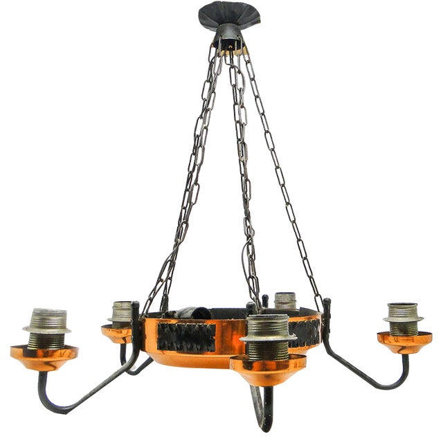 Mid-Century Chandelier, Poland, 1970s For Sale