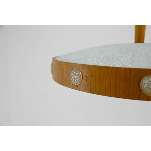 Wood & Glass Ceiling Lamp, Germany, 1960s For Sale - Image 9 of 11