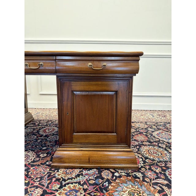 Large English Partner Desk in Teak For Sale - Image 11 of 18