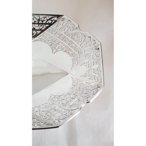 Sterling Silver Fruit Bowl or Cake Dish from Gladwin LTD, Sheffield 1942 For Sale - Image 10 of 18