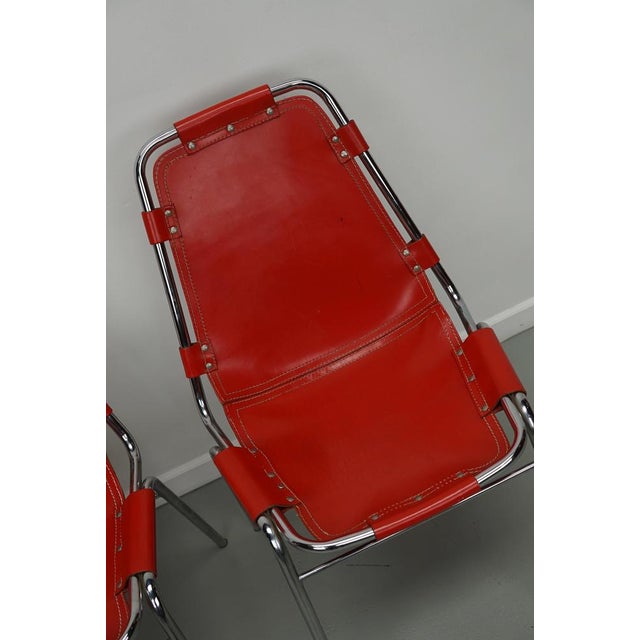Set of Red Chairs by Charlotte Perriand for Les Arcs, 1960s For Sale - Image 3 of 18