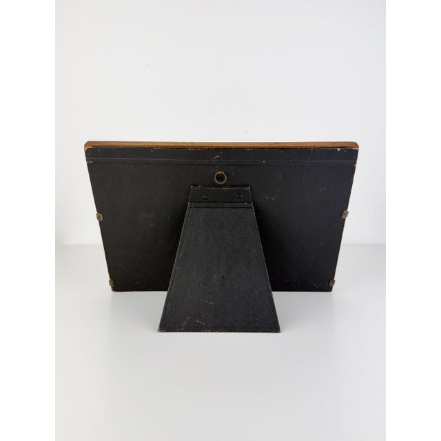 19th Century Antique French Napoleon III Burl Wood Double Photo Frame For Sale - Image 9 of 11