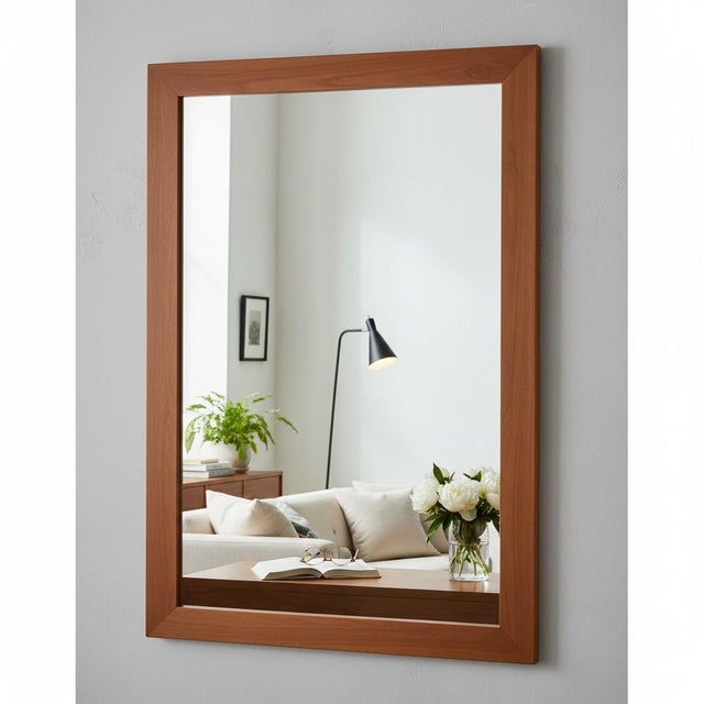 1960s Large Mid-Century Minimalist Scandinavian Teak Full-Length and Floor Mirrors For Sale - Image 5 of 17