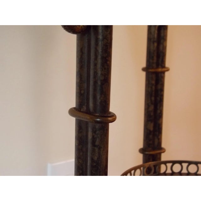 Late 20th Century Faux Bamboo Elephant Accent Table For Sale - Image 9 of 12