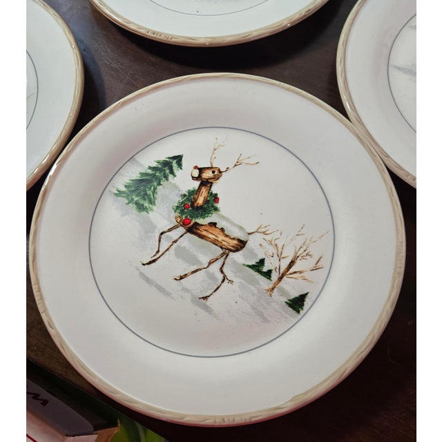 White American Atelier Christmas Plates- Set of 22 For Sale - Image 8 of 16