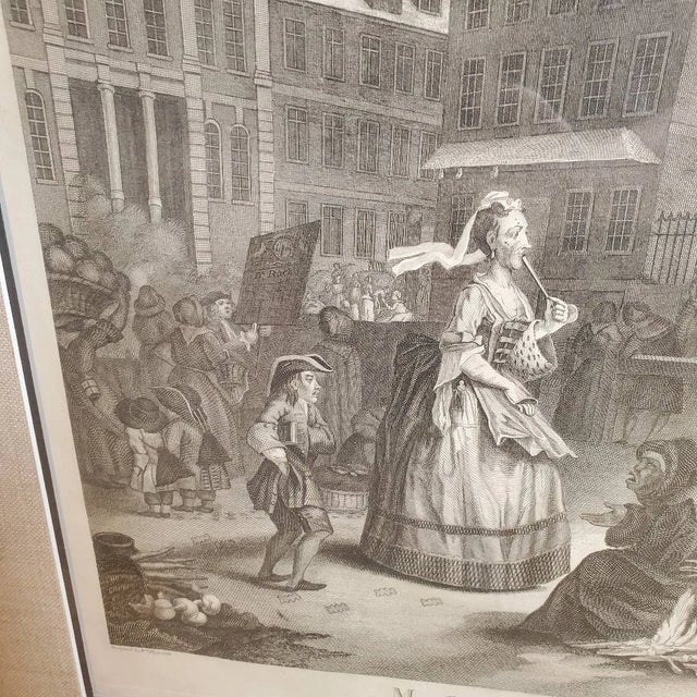William Hogarth 18th Century William Hogarth Four Times of Day Engravings - Set of 3 Framed Prints For Sale - Image 4 of 17