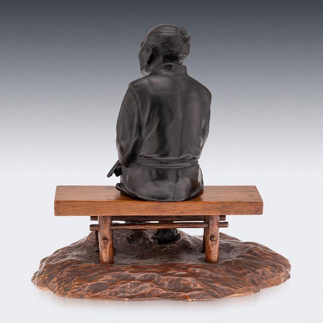 Antique Japanese Meiji Bronze Takaakia Okimono, 19th Century For Sale - Image 5 of 18