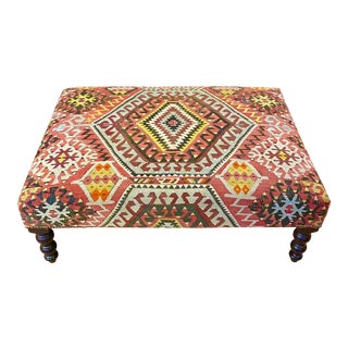 George Smith Kilim Ottoman For Sale