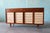 Mid-Century Modern 1950s Edward Wormley for Dunbar Janus Cabinet Walnut Copper 71" For Sale - Image 3 of 11