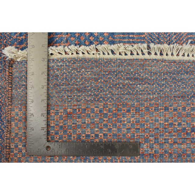 Fine Contemporary Rug 9’1” X 12’5” Blue Pink Wool Hand-Knotted Carpet For Sale - Image 14 of 14