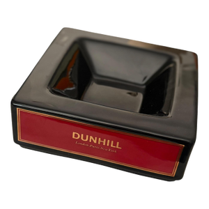 Vintage Dunhill by Wade England Black & Red Ceramic Advertising Ashtray / Desk Catchall