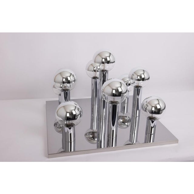 Large Flushmounts in Chrome and Perlmut by Motoko Ishii for Staff, 1970s, Set of 2 For Sale - Image 9 of 14