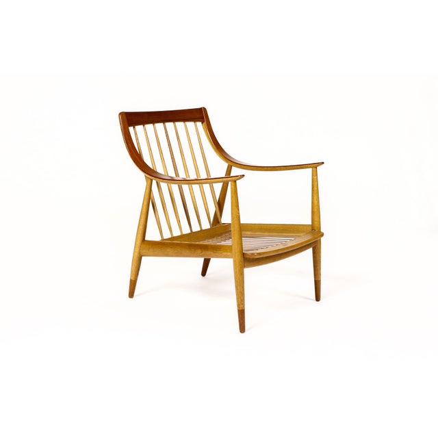 Wood 1960s Danish Modern Mid Century Oak Fd-146 Easy Chair — Peter Hvidt + Orla Mølgaard-Nielsen For Sale - Image 7 of 15