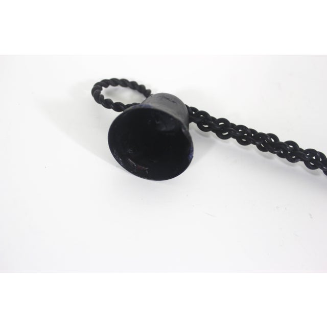 Large Vintage Black Candle Snuffer, Twisted Handle For Sale - Image 4 of 7