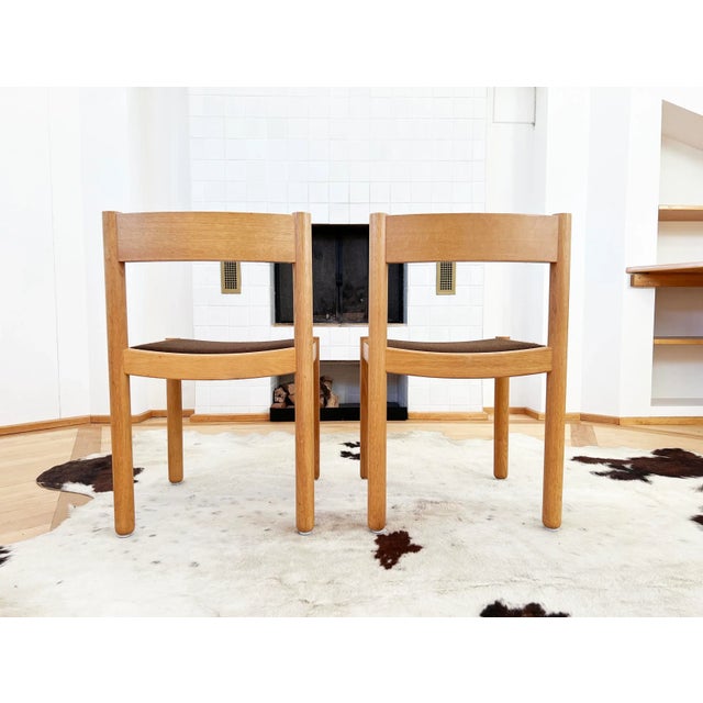 1960s 1963 Robert and Trix Haussmann Oak Dining Chairs - Set of 6 For Sale - Image 5 of 10