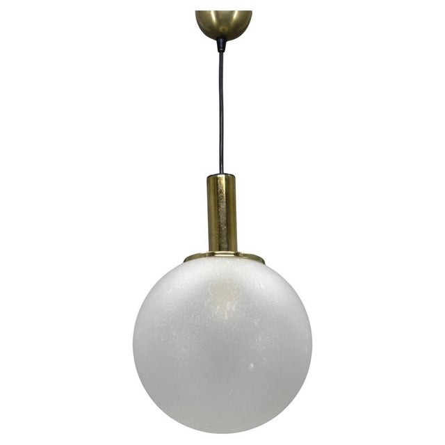 Pendant Glass Light attributed to Targetti, Italy, 1970s For Sale - Image 15 of 15