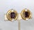 Modern Vintage 1980s Signed Givenchy Round Faux-Amethyst & Clear Rhinestone Clip Earrings-2 Pieces For Sale - Image 3 of 7