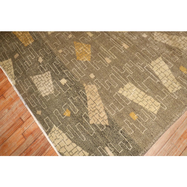 One of a kind hand knotted Turkish Zeki Muren square-size rug Measures: 7' x 7'6" Zeki Muren was a famous Turkish musician...