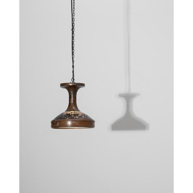 Industrial 1920s French Copper Industrial Pendant Lamp For Sale - Image 3 of 18