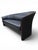 Vintage Ekornes Scandinavian Modern Black Leather Sofa with Rosewood Accents Vintage Norwegian modern three-seat sofa by...