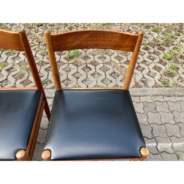 Black Mid-Century Danish Teak Dining Chairs, 1960s, Set of 4 For Sale - Image 8 of 15