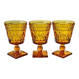 Midcentury Textured Glasses, S/3 For Sale